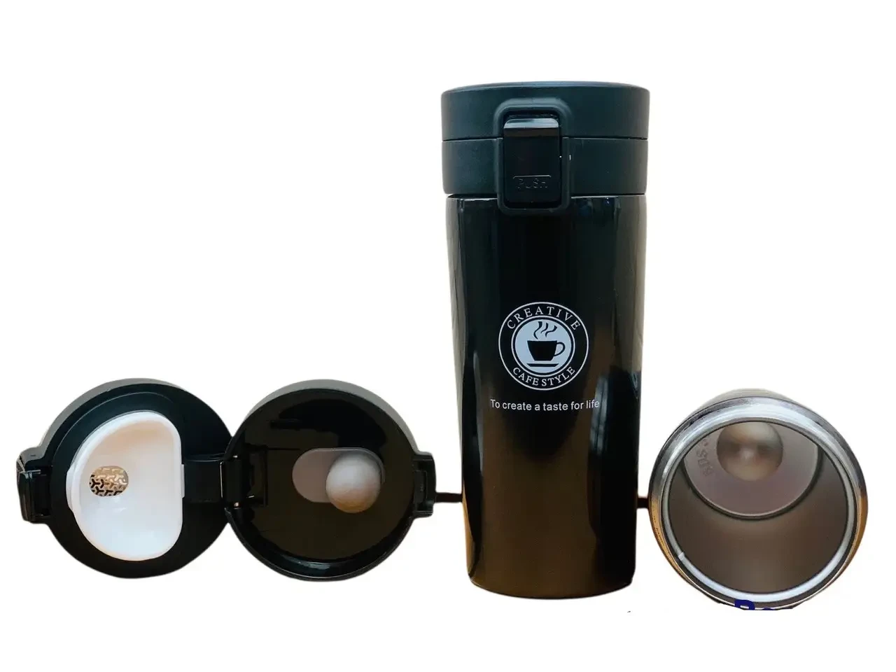 Термокухоль (термостакан) Coffee 480 мл El-252-4 Чорний
