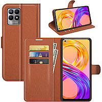 Чехол-книжка Litchie Wallet для Realme 8i Brown