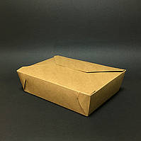 Ланчбокс із крафт картону 1400мл ламінований (100шт)