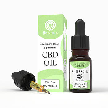 Олія КБД CBD oil 500 mg Flowrolls Medic Broad Spectrum Польща