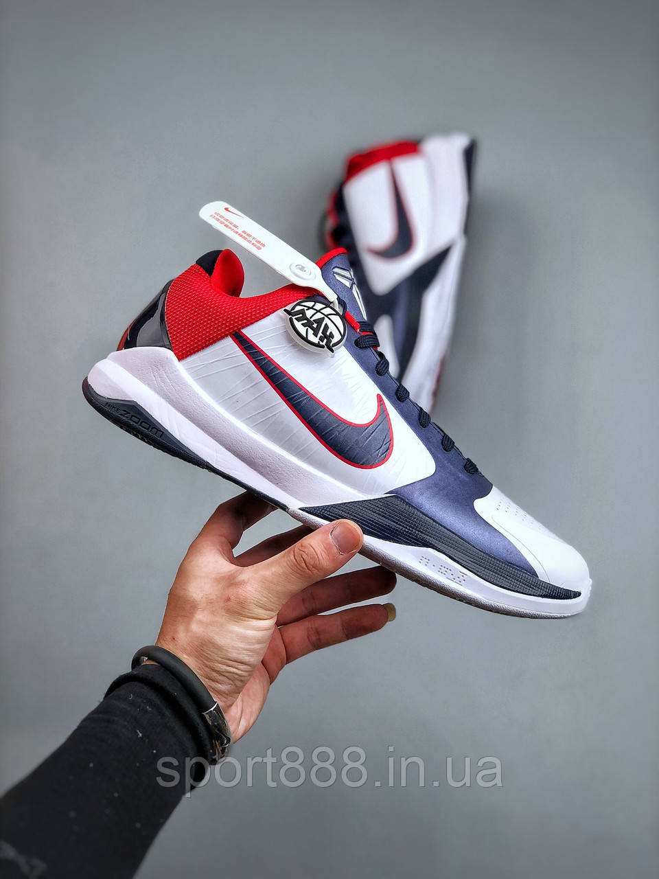 Eur39-46 Nike Kobe 5 USA 386430-103 чоловічі баскетбольні кросівки, фото 1