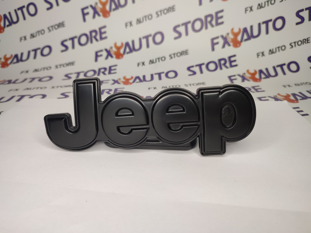 Емблема Логотип JEEP чорний на кришку багажника Renegade Compass Grand Cherokee Wrangler 155х53 мм