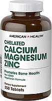 American Health Chelated Calcium Magnesium Zinc 250 таблеток (4384304669)