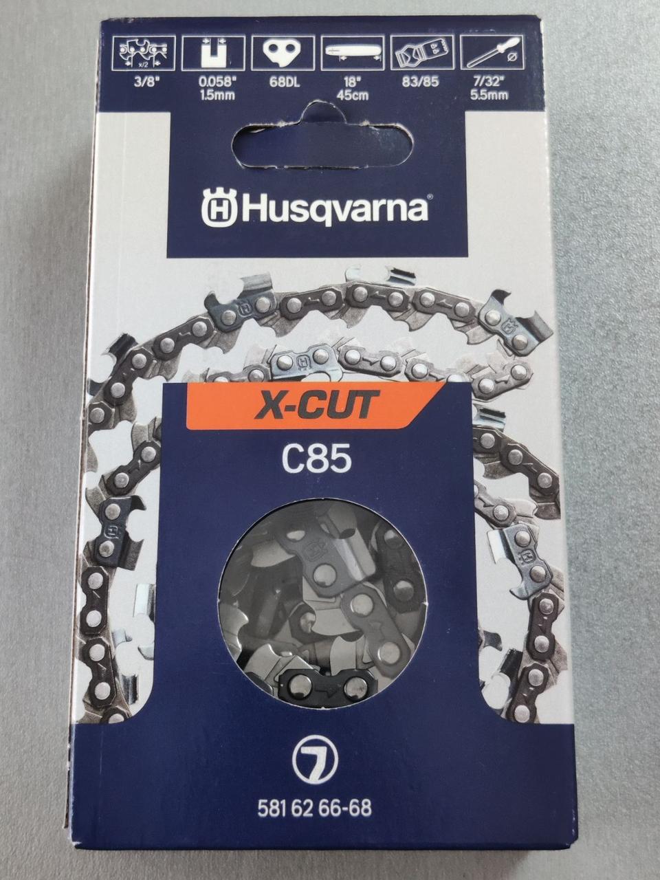 Ланцюг Husqvarna C85; 18"; 3/8"; 1.5 мм; 68DL; Долото