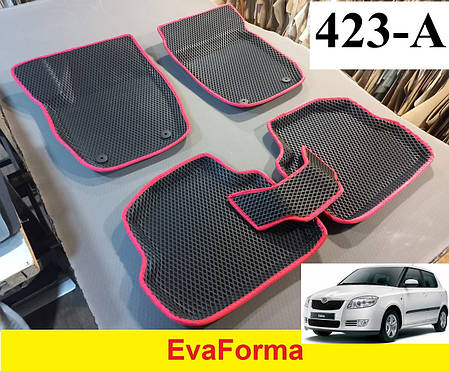 3D килимки EvaForma на Skoda Fabia 2 '07-14, 3D килимки EVA, фото 1