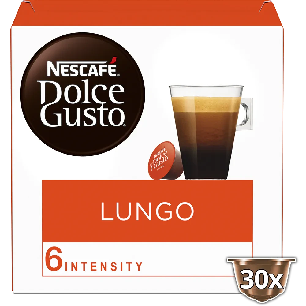 BIG PACK! Кава в капсулах Dolce Gusto Lungo (Порций-30!)