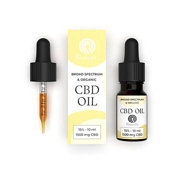 Олія КБД CBD oil 1500мг Flowrolls Broad Spectrum Medic Польща