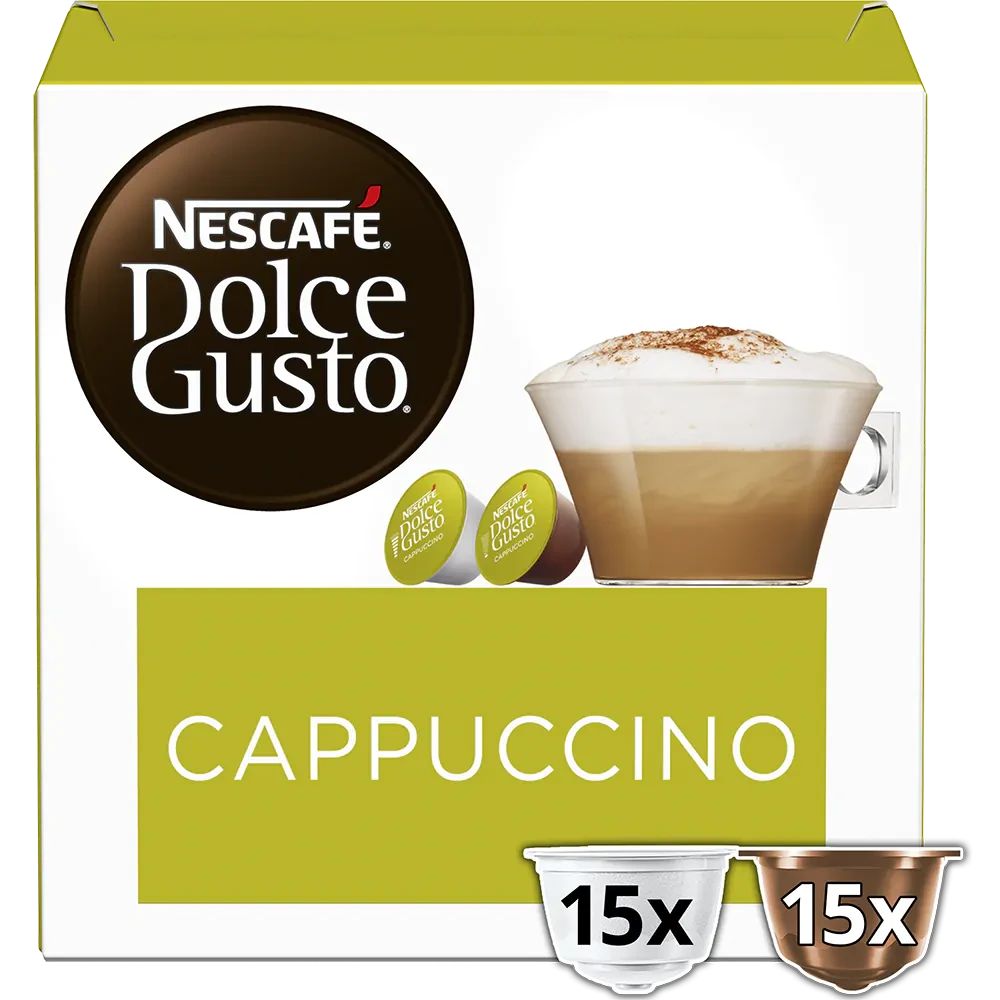 BIG PACK! Кава в капсулах Dolce Gusto Cappuccino (Порций-15!)