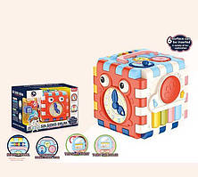 Іграшка сортер Куб музичний бат., підсвічування, мелодії, звуки тварин, сортер, в кор. 35*25*23см
