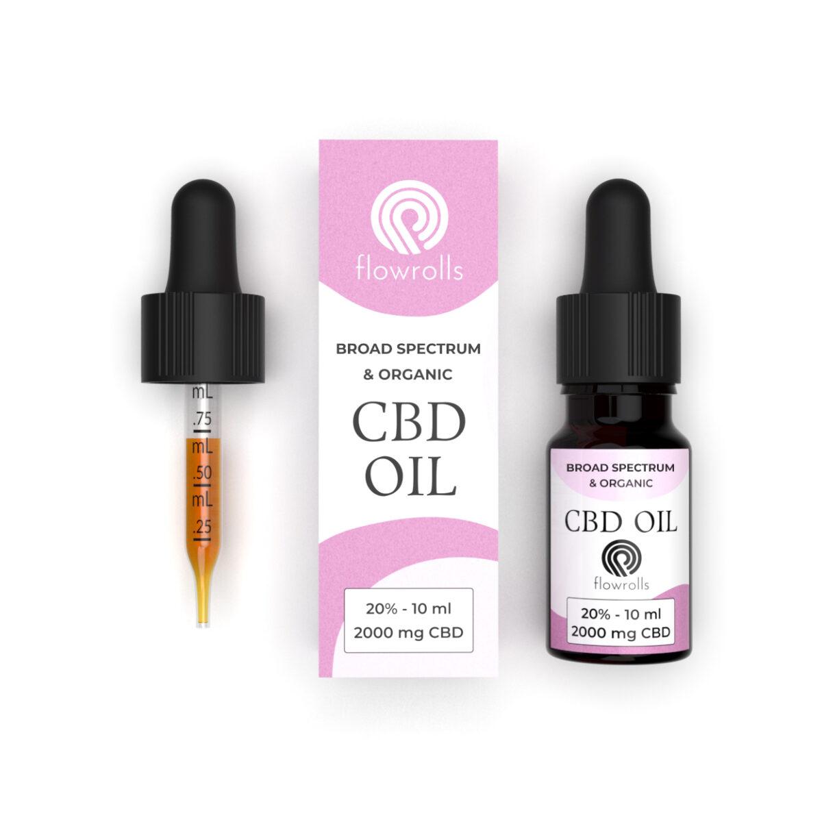 Олія КБД CBD oil 2000мг Flowrolls Broad Spectrum Польща