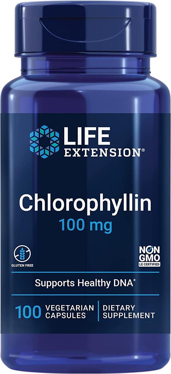 Life Extension Chlorophyllin / Хлорофілін-хлорофіл підтримання здоров'я ДНК 100 мг 100 капсул