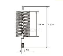 Щітка для теплообмінника Савент 40 мм Україна, фото 4
