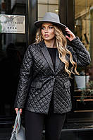 Демисезонная Куртка Пиджак женская плащовка синтепон 100 Цвет хаки черный Размер 50-52 54-56 58-60