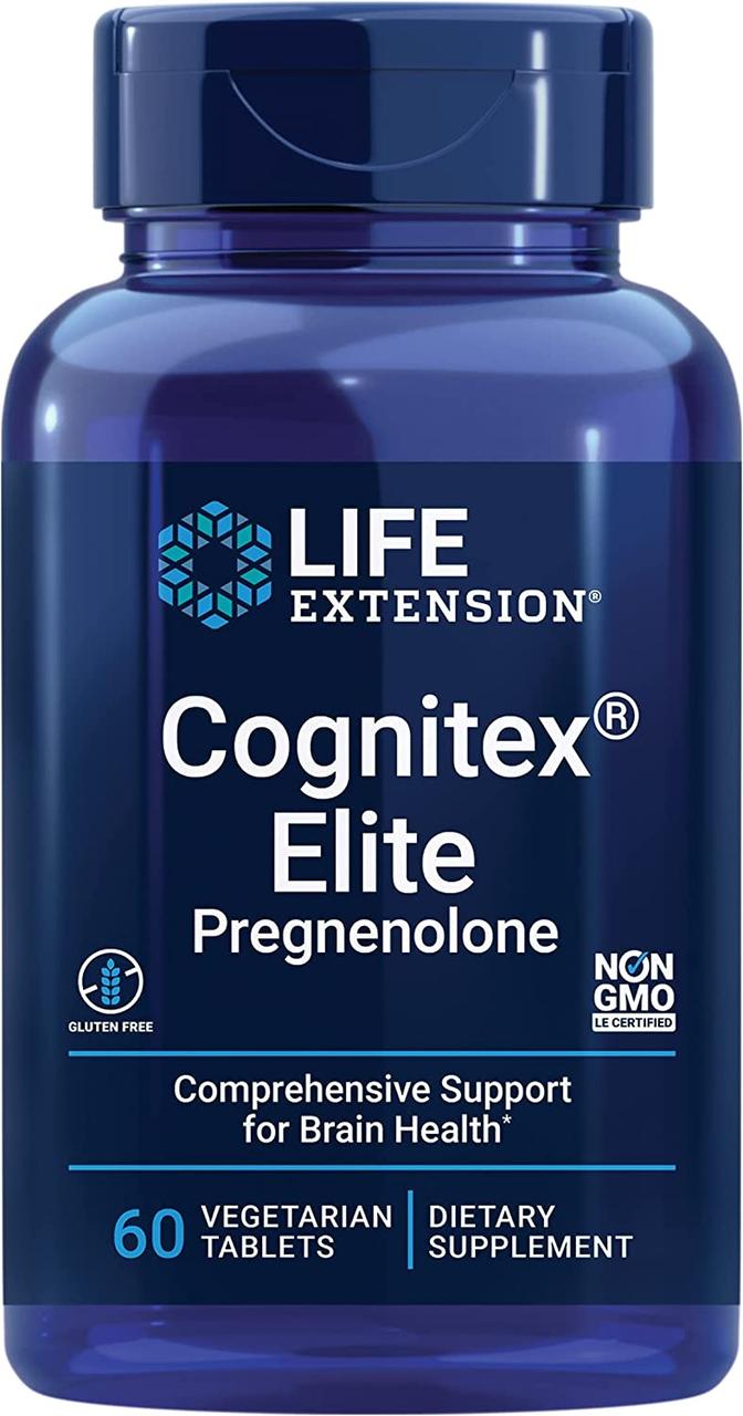 Life Extension Cognitex Elite Pregnenolone / Когнітекс Еліт Прегненолон підтримка мозку 60 капсул