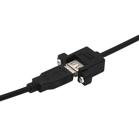 Кабель-подовжувач із роз'ємами USB 2.0 AM/AF 0.3 м, USB-подовжувач папа-мама, кабель USB для передавання даних, фото 3