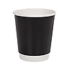 Стакан паперовий двошаровий чорний "Double black" 250 мл
