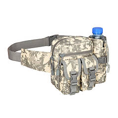 Сумка тактична на пояс AOKALI Outdoor A33 4L Camouflage ACU з кишенями