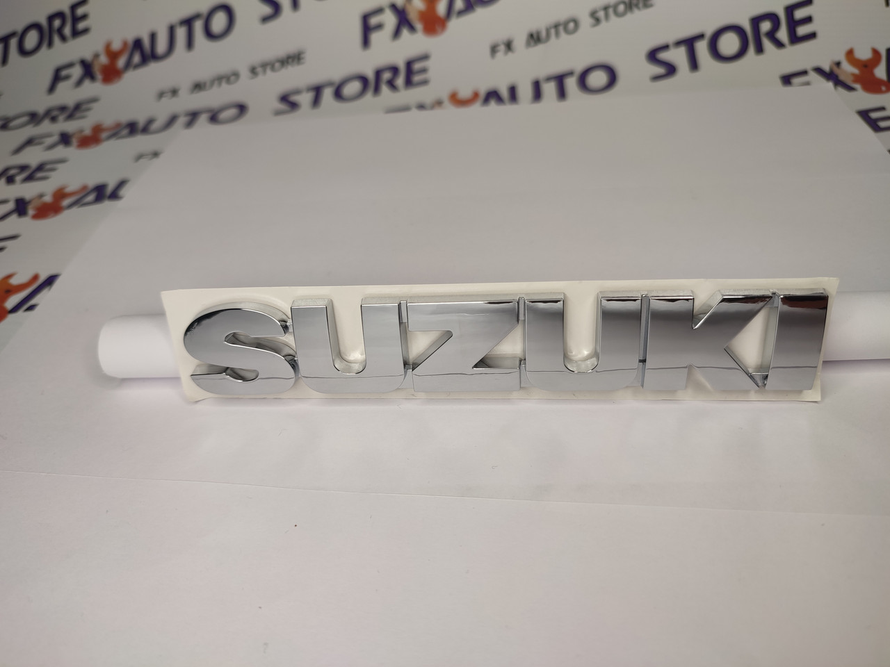 Емблема Логотип шильдик SUZUKI 152х24 мм хромований, фото 1