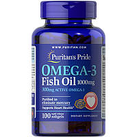 Жирные кислоты Puritan's Pride Omega 3 Fish Oil 1000 mg, 100 капсул