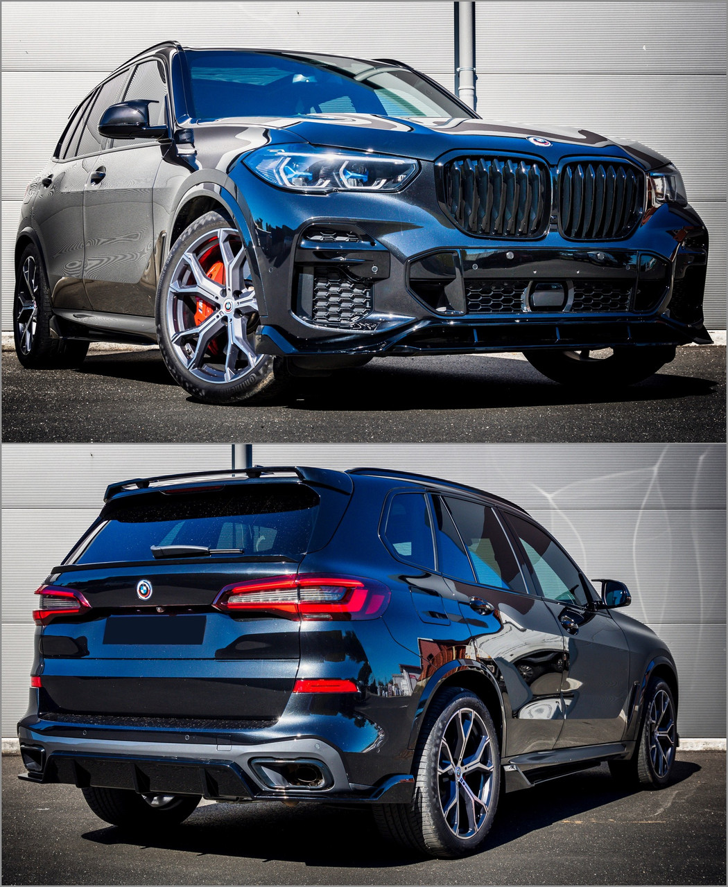 Обвіс BMW X5 G05 M-Sport тюнінг спідниці стиль Paradigm (пластик, чорний глянець)