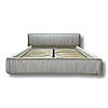 Двоспальне ліжко м'яке софт на подіумі MeBelle PUFFIE 180х200 см, стиль зефірка, світло-бежевий велюр, фото 2