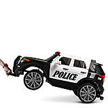 Дитячий електромобіль Ford Police (2 мотори, MP3, USB, FM) Джип Bambi M 3259EBLR-1-2 Чорно-білий, фото 5