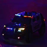 Дитячий електромобіль Ford Police (2 мотори, MP3, USB, FM) Джип Bambi M 3259EBLR-1-2 Чорно-білий, фото 9