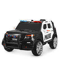 Детский электромобиль Ford Police (2 мотора, MP3, USB, FM) Джип Bambi M 3259EBLR-1-2 Черно-белый