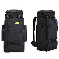 Рюкзак тактический на 70 л XS-F21, 70х35х16 см, Черный / Мужской водоотталкивающий армейский рюкзак