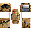 Рюкзак тактичний на 70 л, 70х35х16 см, Чорний, XS-F21 / Чоловічий армійский рюкзак, фото 8
