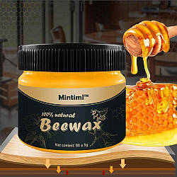 Поліроль для меблів 80 г Beewax на основі бджолиного воску / Віск поліроль для захисту та поліролі дерева