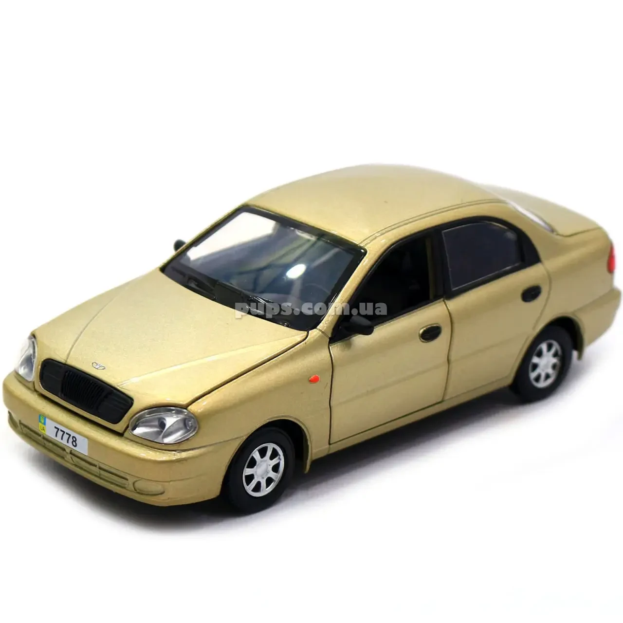 Іграшкова металева машинка "Автопром" «Daewoo Lanos» золото (свет, звук) - фото 1 - id-p1679062249