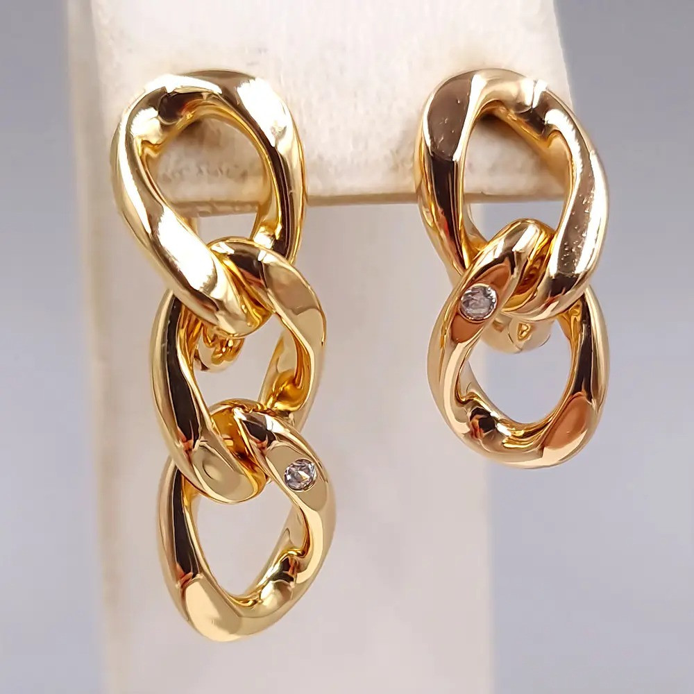 Сережки (1 пара) Xuping. Довжина: 25-33 мм. Ширина: 11 мм