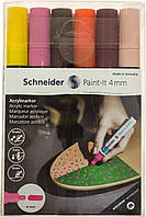 Набір маркерів акрил. "Schneider" Paint-it 320 №S120297 4мм Wallet Set1 6кольор.