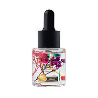 Олія для кутикули Дизайнер з квіточками Nail&Cuticle Oil з піпеткою, колір прозорий, 20 мл. Lemon / Лимон No6
