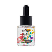 Масло для кутикулы Дизайнер с цветочками Nail & Cuticle Oil с пипеткой, цвет прозрачный, 20 мл. Strawberry / Клубника №8