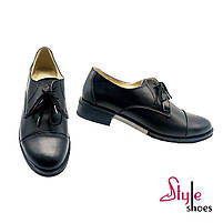 Туфлі жіночі із натуральної шкіри чорного кольору "Style Shoes", фото 5