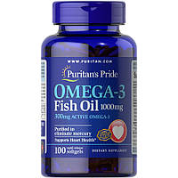 Жирні кислоти Puritan's Pride Omega 3 Fish Oil 1000 mg, 100 капсул