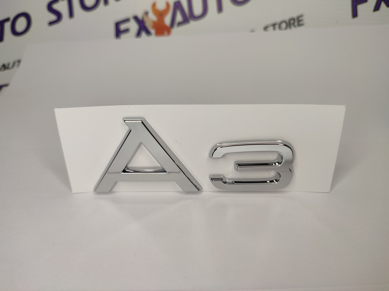 Емблема Логотип шильдик A3 Хромована 87 X 33 мм для AUDI, фото 1