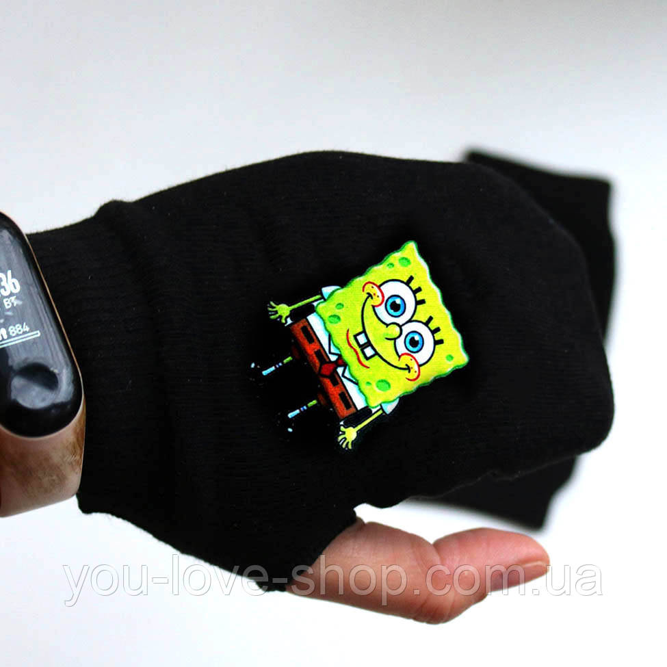 Рукавиці рукавички без пальців Губка Боб / Sponge Bob Square Pants