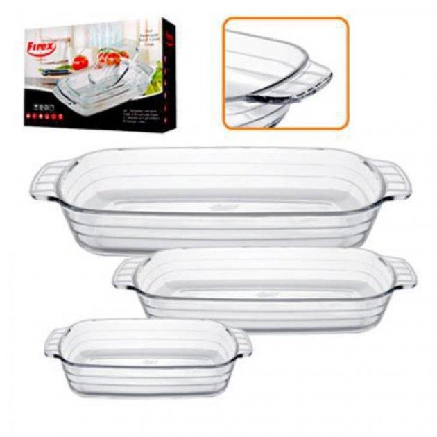 Купить Термостекло противень Firex 236717 3шт/наб 1.6/2.2/2.9л, цена ...