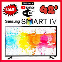 Телевізор Samsung 42 дюйма SMART TV Телевізор Самсунг 42 дюйма 4к Смарт тв Т2 Android 9,0