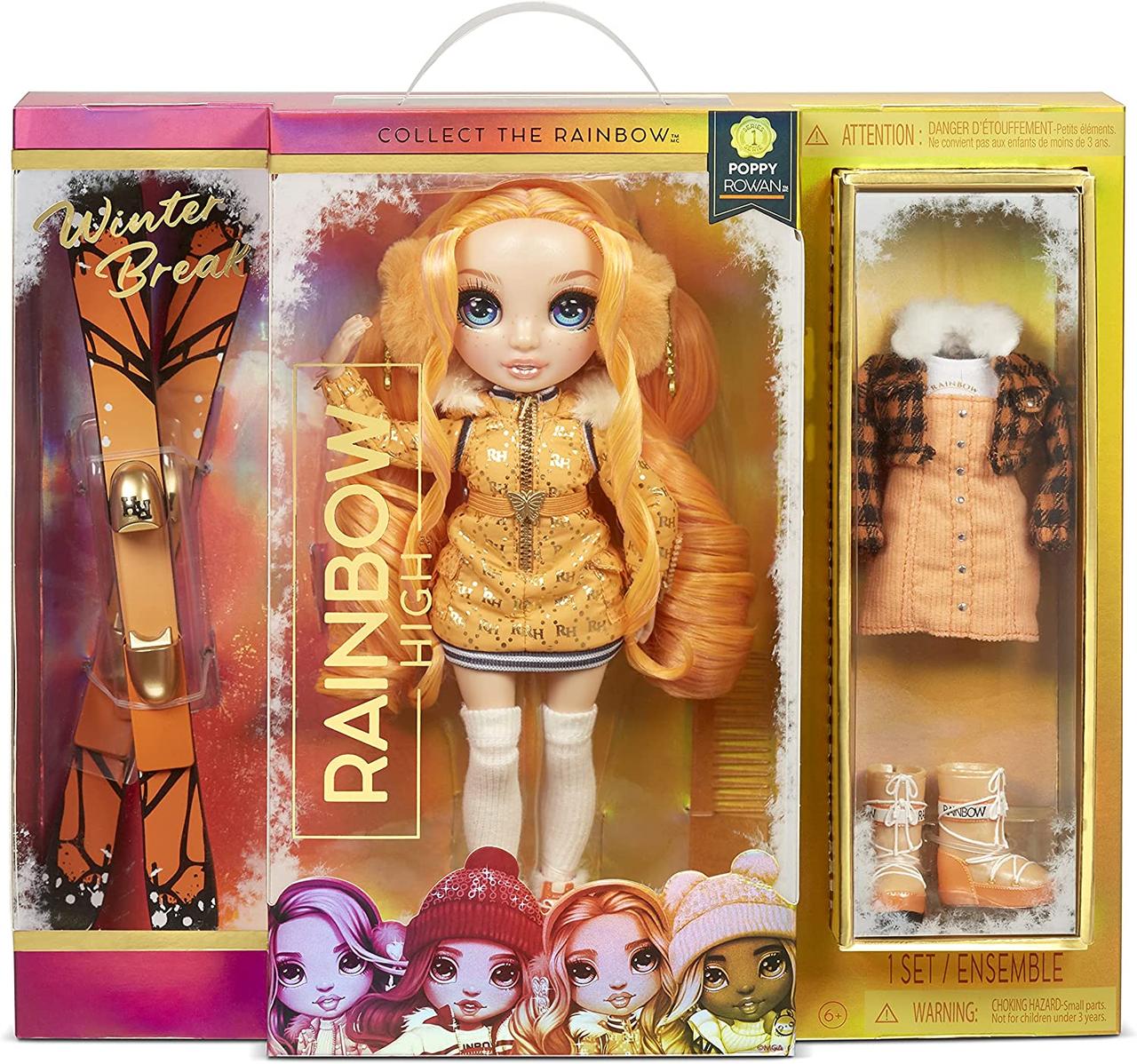 Лялька Рейнбоу Хай Поппі Роуен Зима Rainbow High Winter Break Poppy Rowan — Orange Fashion Doll 574767