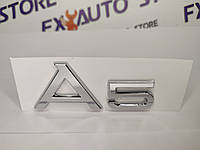 Эмблема буквы Логотип шильдик A5 Хромированная 87 X 33 мм для AUDI