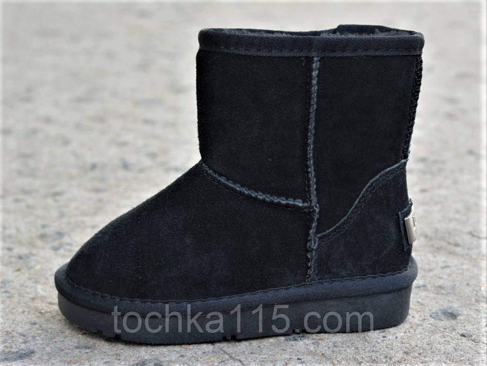 Зимові дитячі Ugg Itts Black уггі чорні р26-28