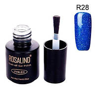Гель-лак для ногтей маникюра 7мл rosalind шиммер r28 синий