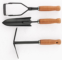 Набор садового инструмента деревянные рукоятки 3 предмета Palisad