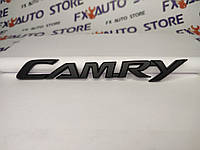 Эмблема шильдик логотип CAMRY 170*20 мм черная матовая для Toyota