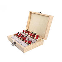 Набір фрез по дереву, хвостовик 8мм у футлярі 12шт