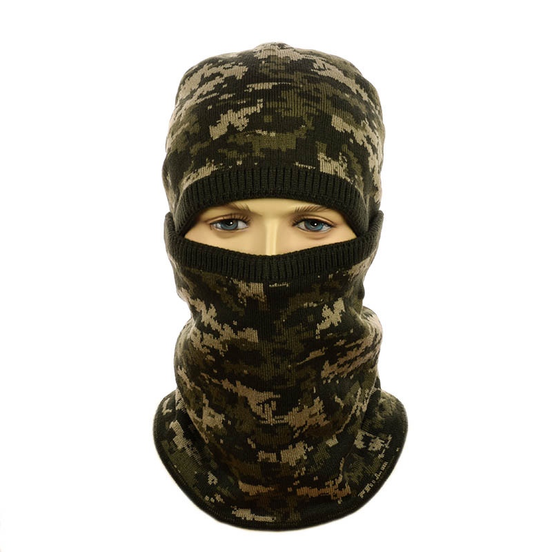 В'язаний комплект Піксель на флисі темний хакі